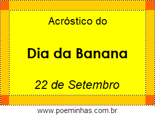 Acróstico Dia da Banana