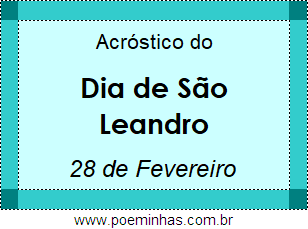 Acróstico Dia de São Leandro
