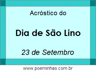 Acróstico Dia de São Lino