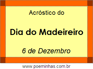 Acróstico Dia do Madeireiro