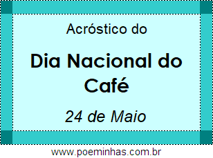 Acróstico Dia Nacional do Café