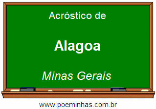 Acróstico da Cidade Alagoa