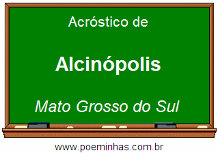 Acróstico da Cidade Alcinópolis