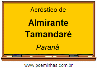 Acróstico da Cidade Almirante Tamandaré