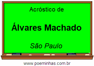 Acróstico da Cidade Álvares Machado