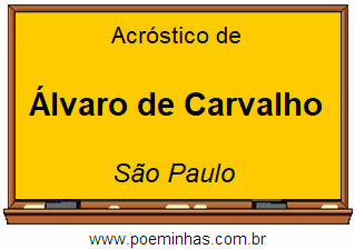 Acróstico da Cidade Álvaro de Carvalho
