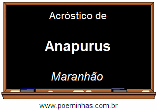 Acróstico da Cidade Anapurus