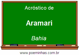 Acróstico da Cidade Aramari