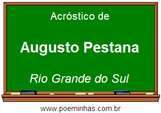 Acróstico da Cidade Augusto Pestana