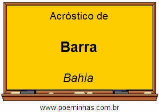 Acróstico da Cidade Barra