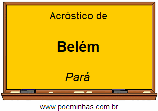 Acróstico da Cidade Belém
