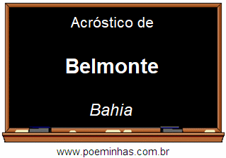 Acróstico da Cidade Belmonte