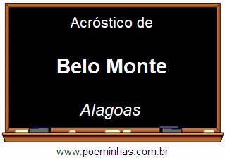 Acróstico da Cidade Belo Monte
