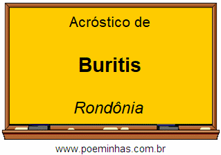 Acróstico da Cidade Buritis