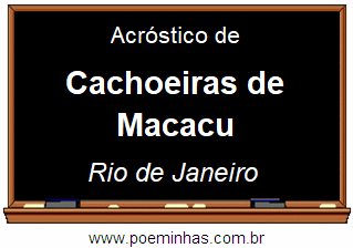 Acróstico da Cidade Cachoeiras de Macacu