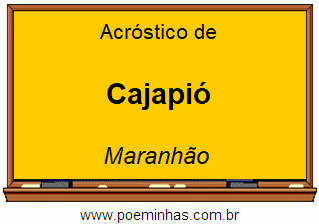 Acróstico da Cidade Cajapió