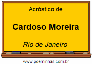 Acróstico da Cidade Cardoso Moreira