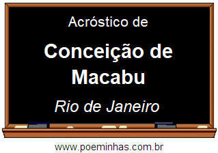 Acróstico da Cidade Conceição de Macabu