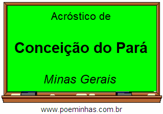 Acróstico da Cidade Conceição do Pará