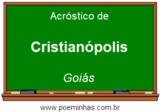 Acróstico da Cidade Cristianópolis