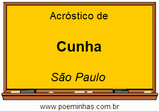 Acróstico da Cidade Cunha