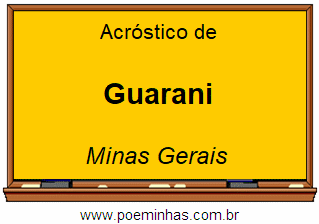 Acróstico da Cidade Guarani