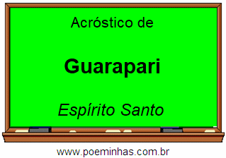 Acróstico da Cidade Guarapari