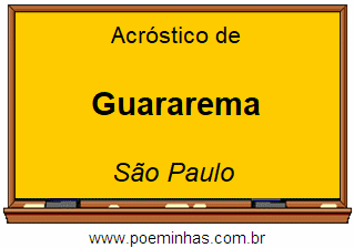 Acróstico da Cidade Guararema
