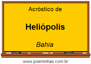 Acróstico da Cidade Heliópolis