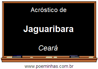 Acróstico da Cidade Jaguaribara