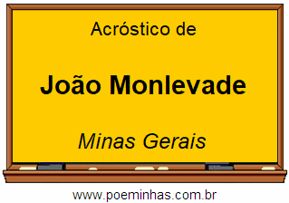 Acróstico da Cidade João Monlevade