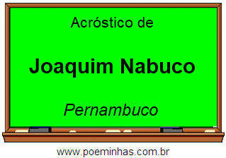 Acróstico da Cidade Joaquim Nabuco