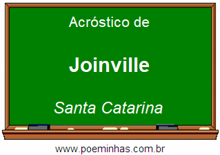 Acróstico da Cidade Joinville