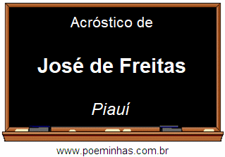 Acróstico da Cidade José de Freitas