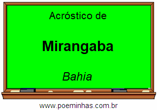 Acróstico da Cidade Mirangaba