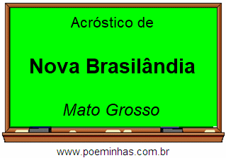 Acróstico da Cidade Nova Brasilândia