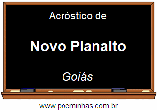 Acróstico da Cidade Novo Planalto
