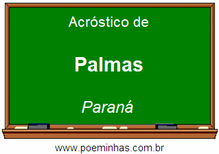 Acróstico da Cidade Palmas