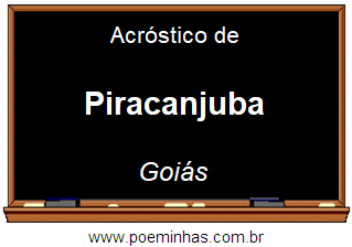 Acróstico da Cidade Piracanjuba