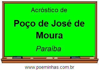 Acróstico da Cidade Poço de José de Moura