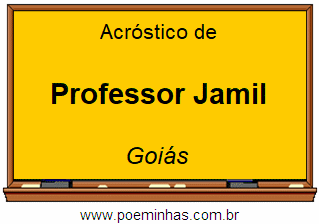 Acróstico da Cidade Professor Jamil