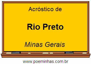 Acróstico da Cidade Rio Preto