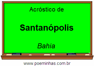 Acróstico da Cidade Santanópolis