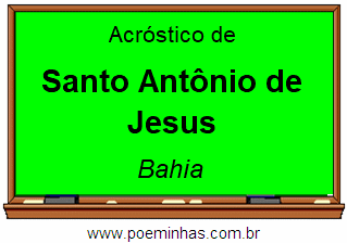 Acróstico da Cidade Santo Antônio de Jesus