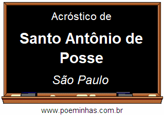 Acróstico da Cidade Santo Antônio de Posse