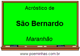 Acróstico da Cidade São Bernardo