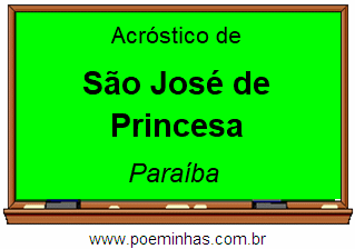 Acróstico da Cidade São José de Princesa