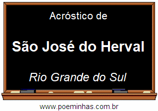 Acróstico da Cidade São José do Herval