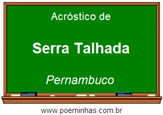 Acróstico da Cidade Serra Talhada