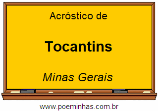 Acróstico da Cidade Tocantins